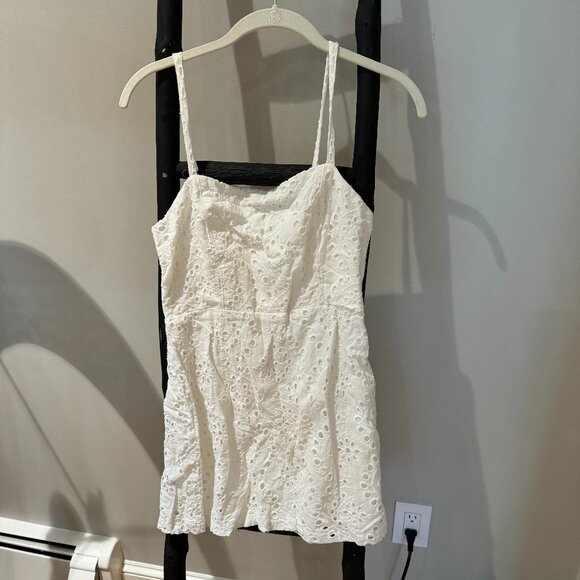 Kimchi Blue White Croqueted Mini Dress - Picture 1 of 3